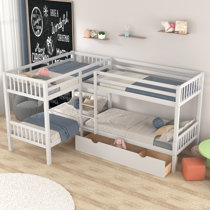 L shaped hotsell futon bunk bed